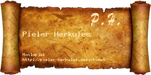 Pieler Herkules névjegykártya